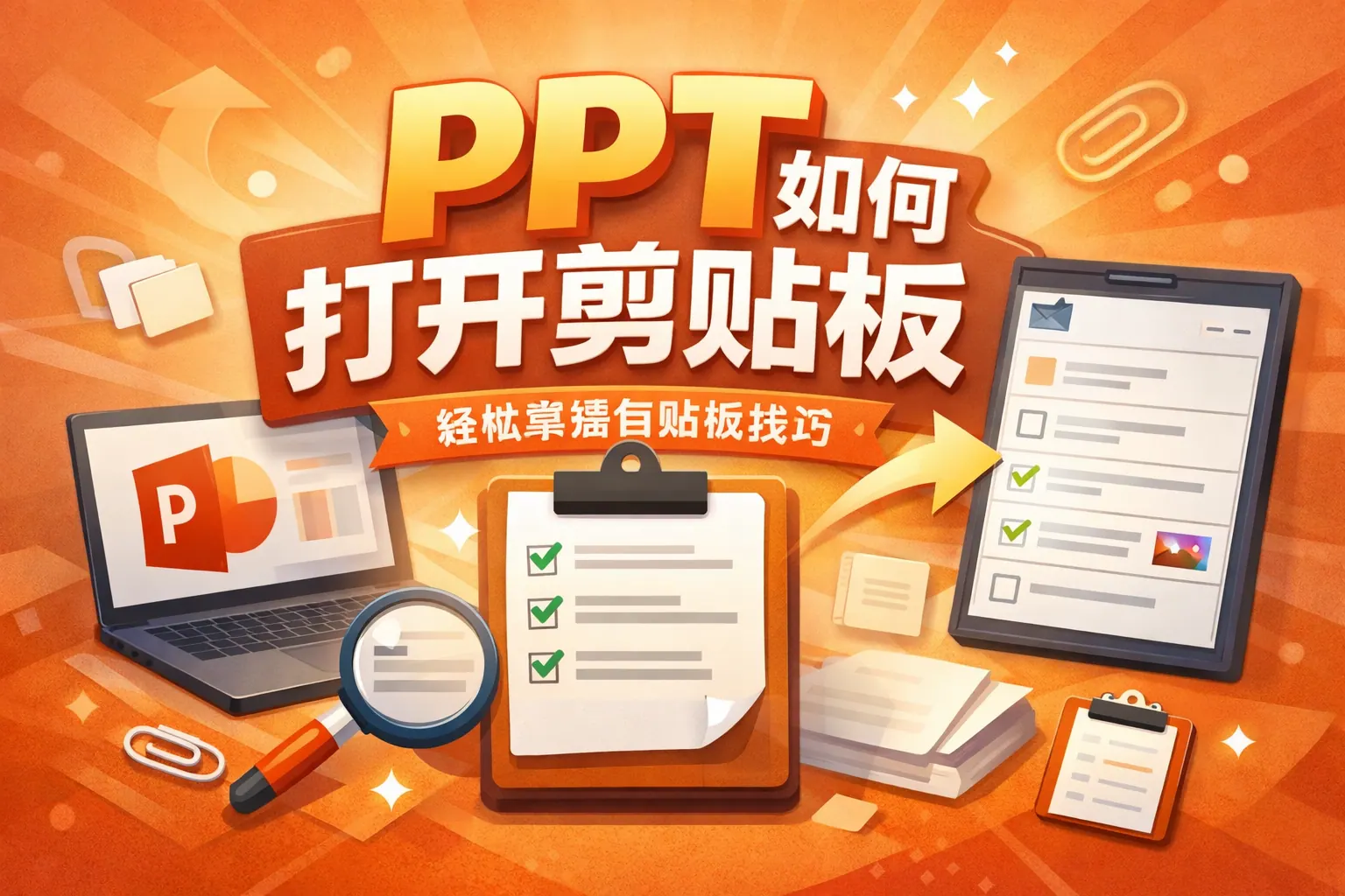 ppt如何打开剪贴板