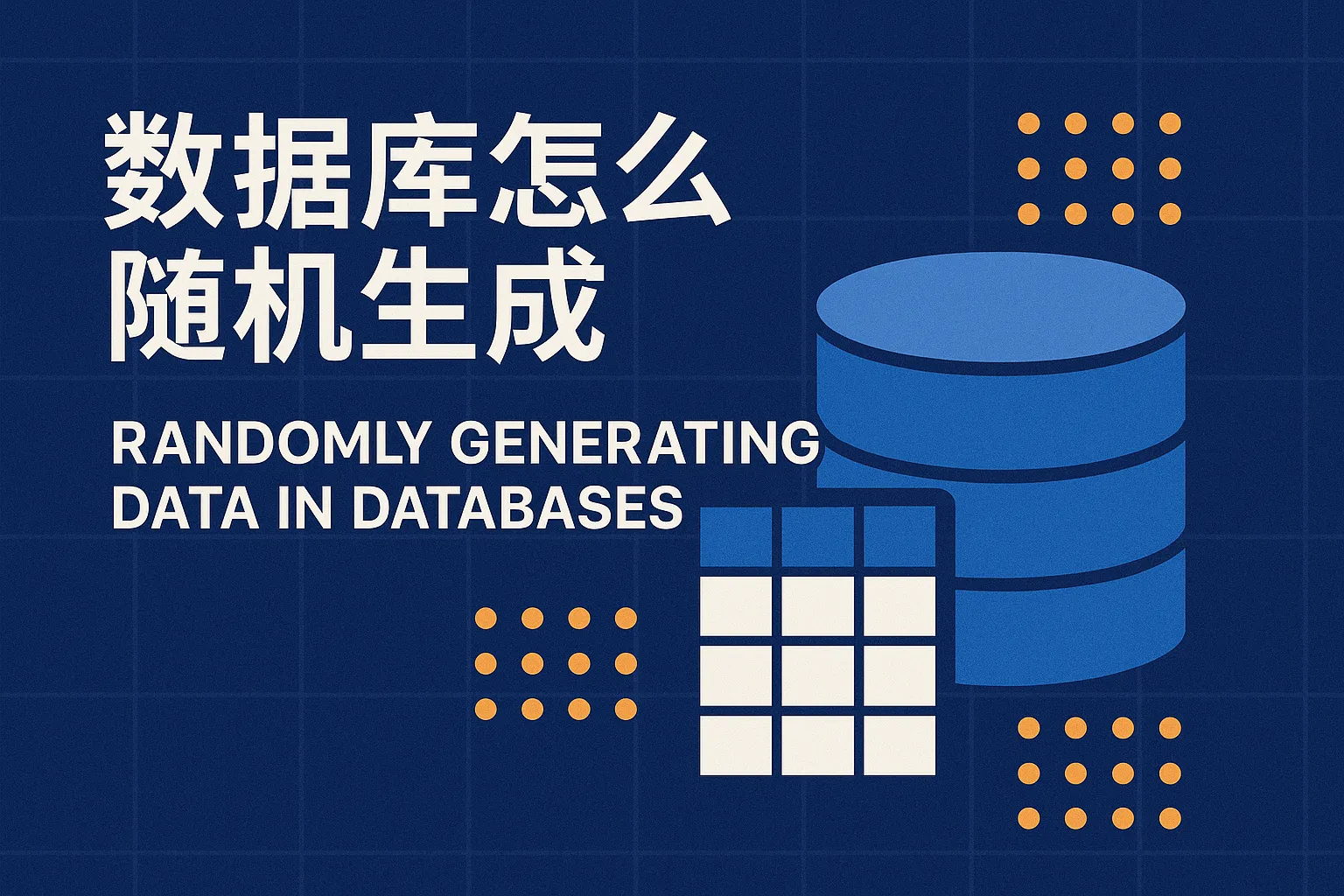 数据库怎么随机生成