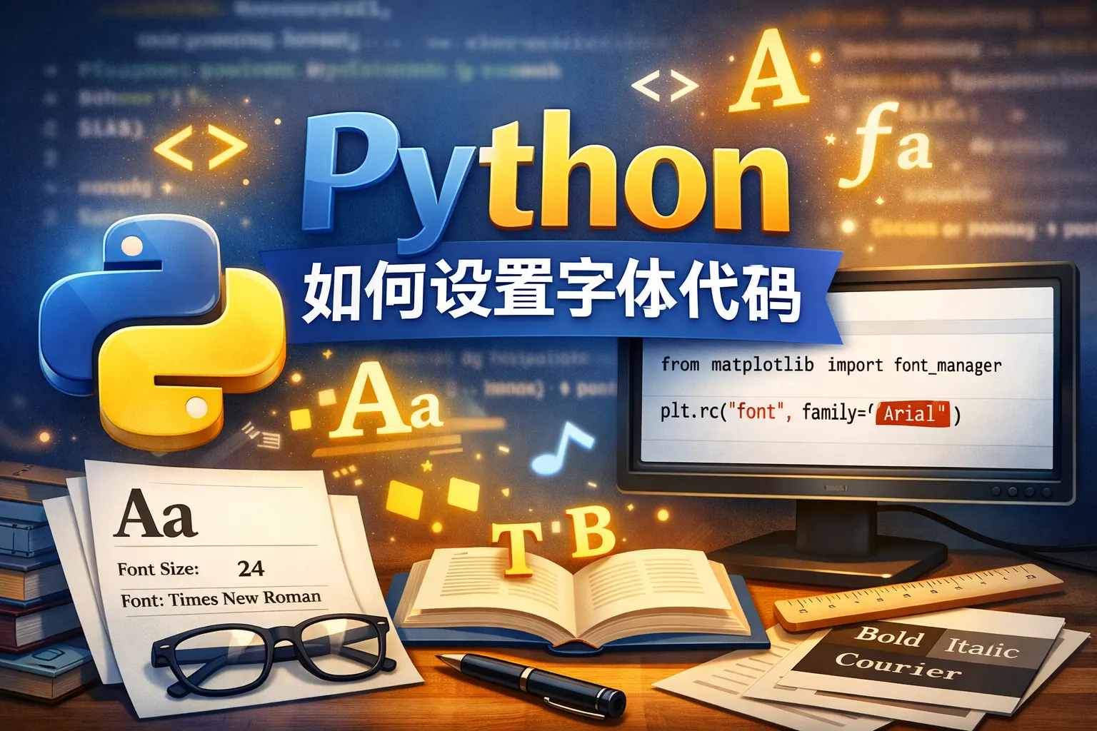 Python如何设置字体代码