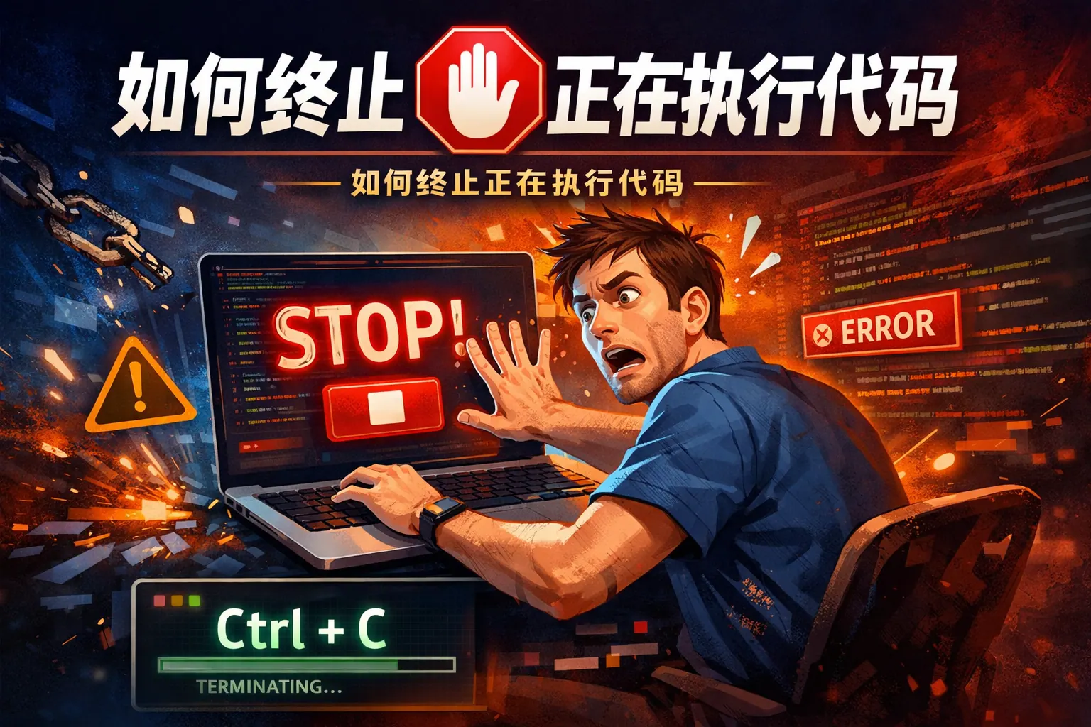 如何终止正在执行代码