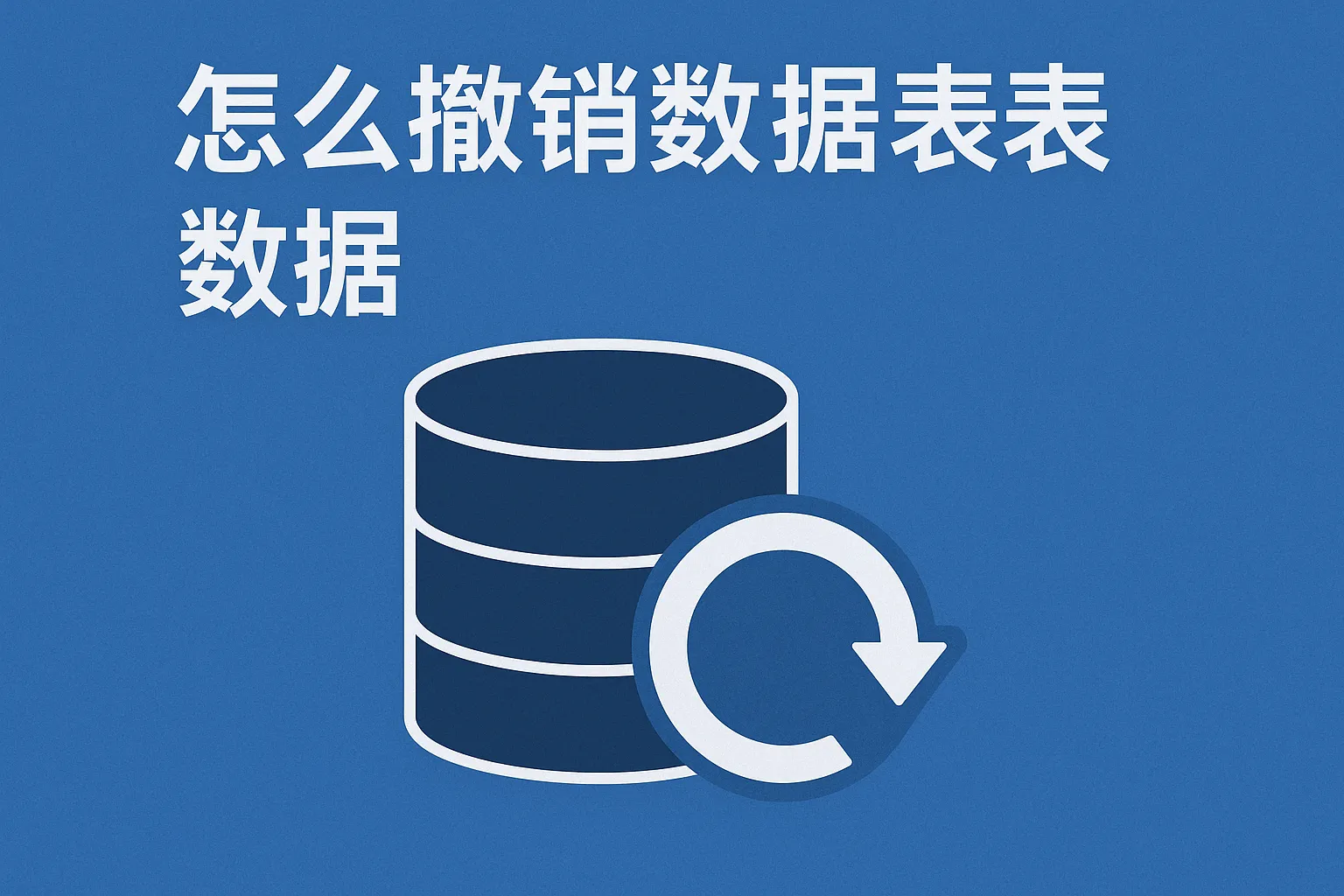 怎么撤销数据库表数据