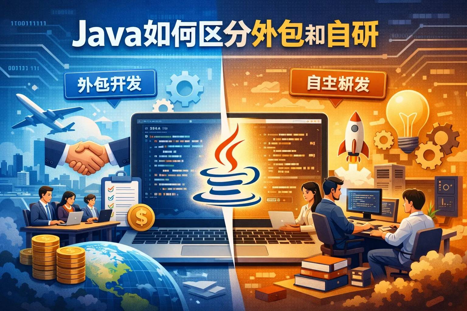 java如何区分外包和自研