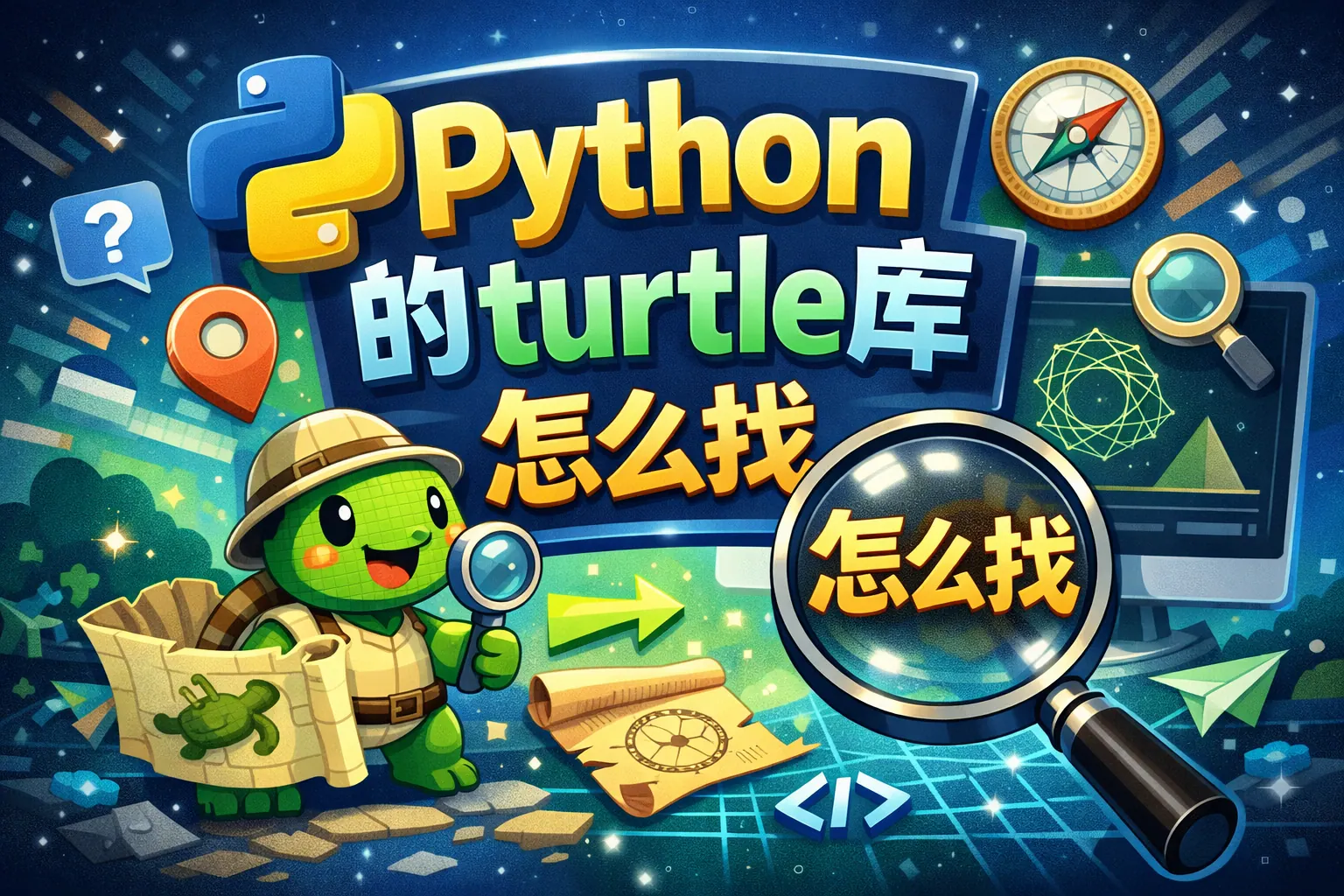 python 的turtle库怎么找
