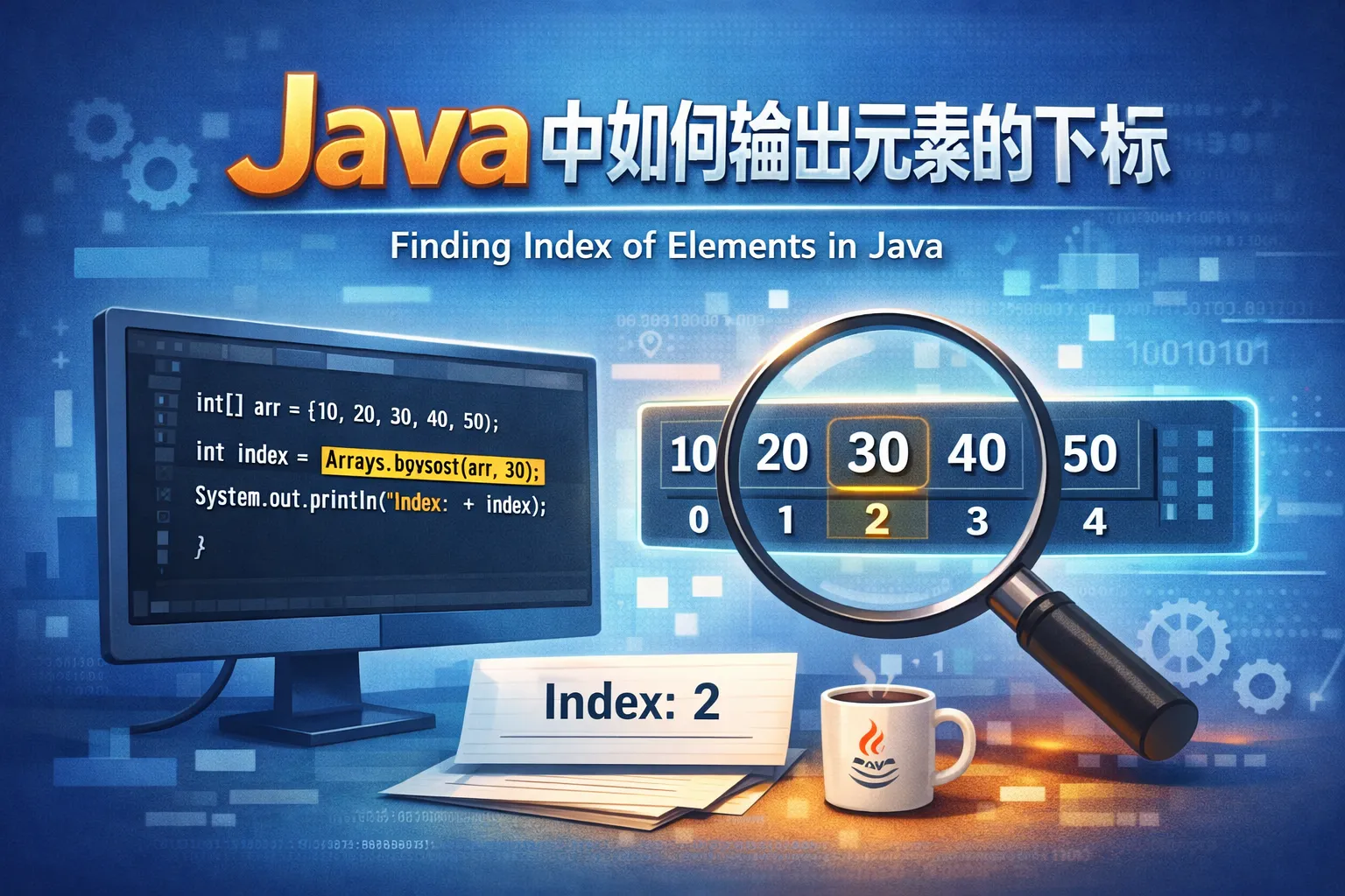 java中如何输出元素的下标