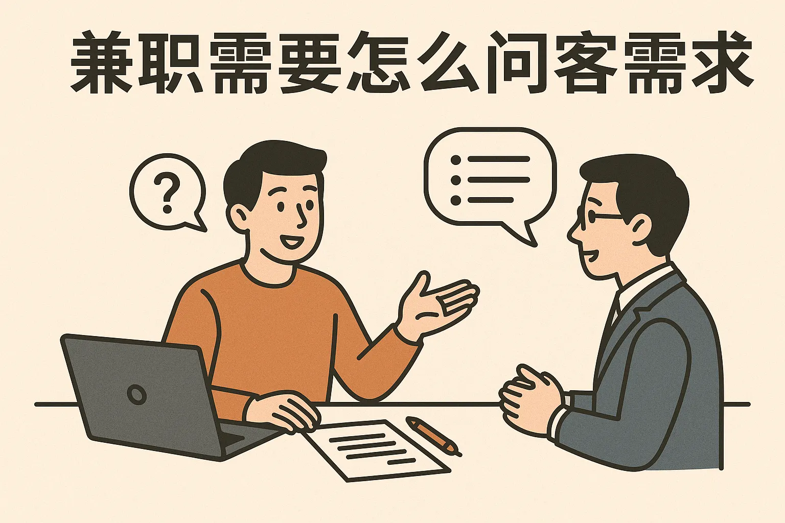 兼职需要怎么问客户需求