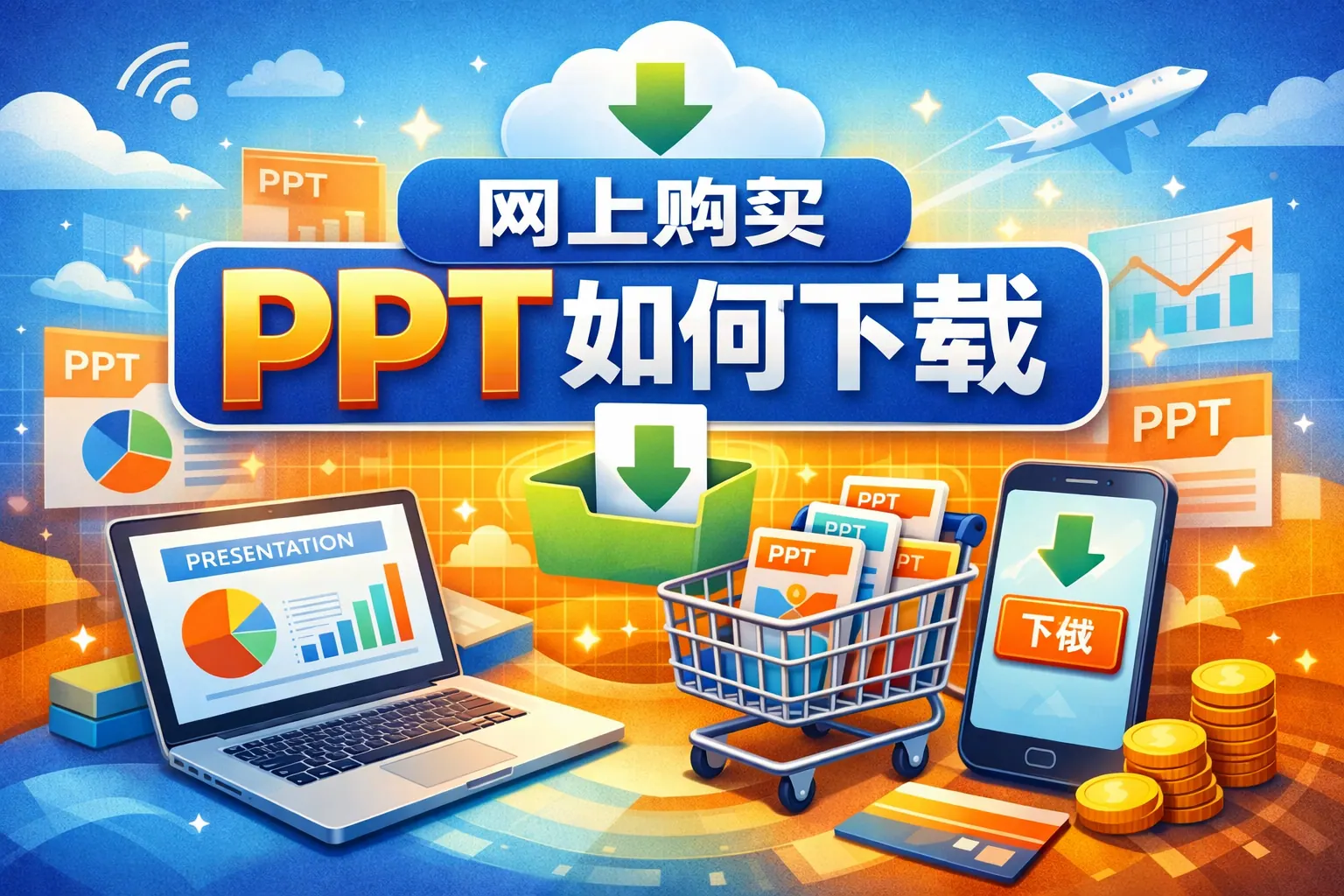 网上购买ppt如何下载