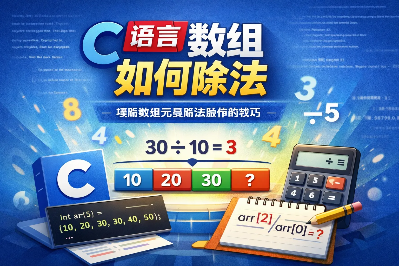 c语言数组如何除法