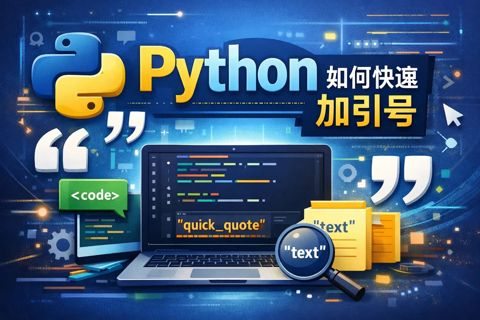 python如何快速加引号