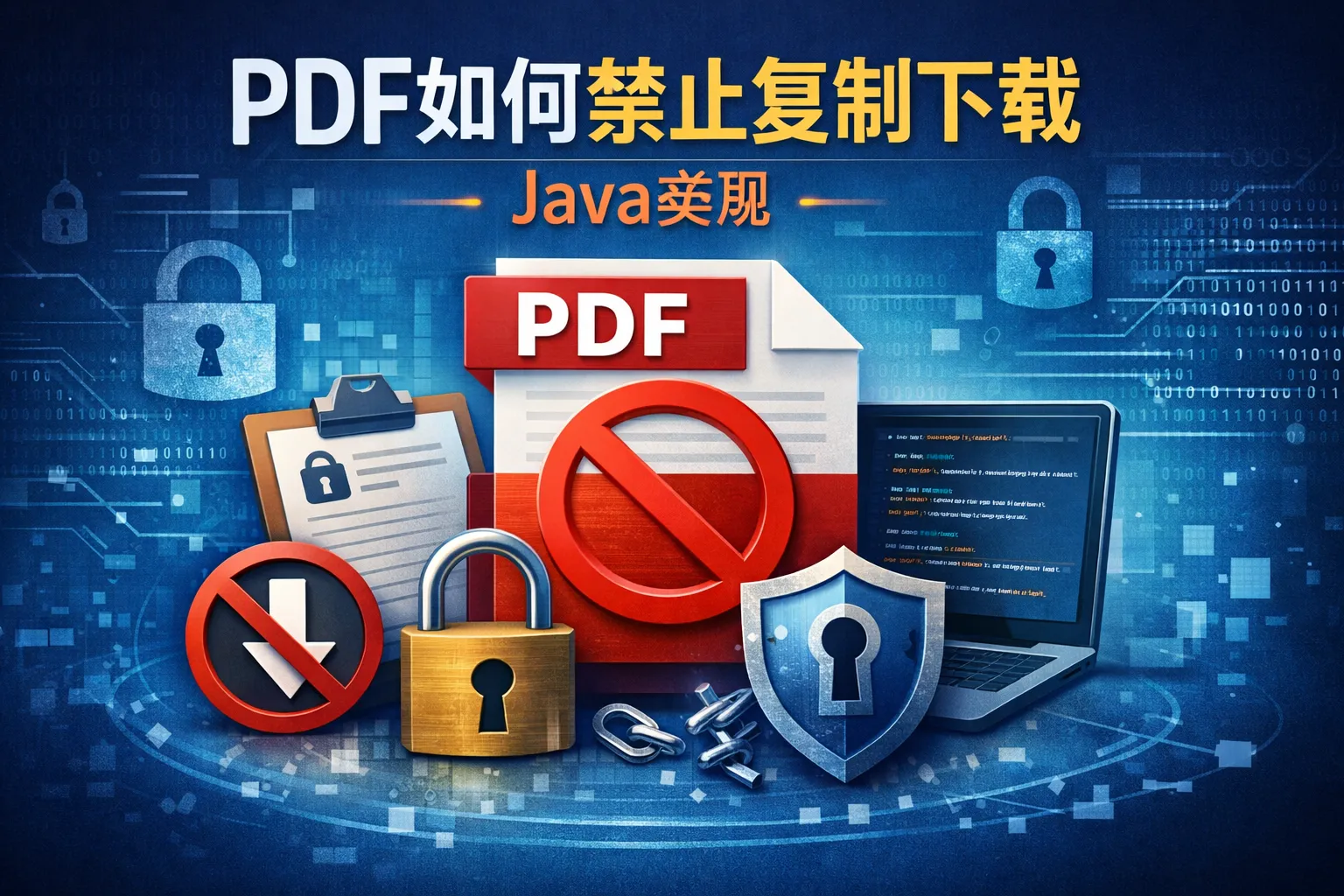 pdf如何禁止复制下载 java
