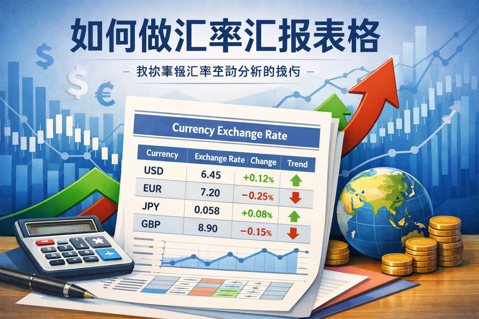 如何做汇率汇报表格