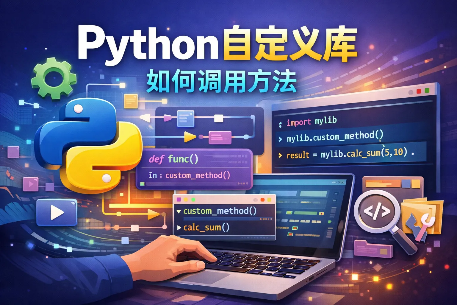 python自定义库如何调用方法