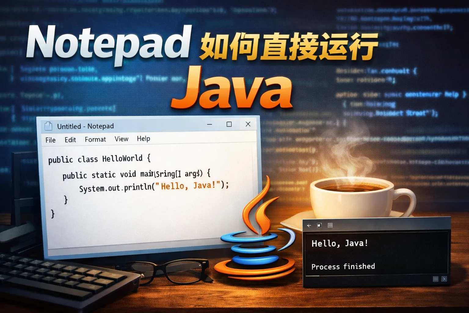 Notepad Cos notepad如何直接运行java