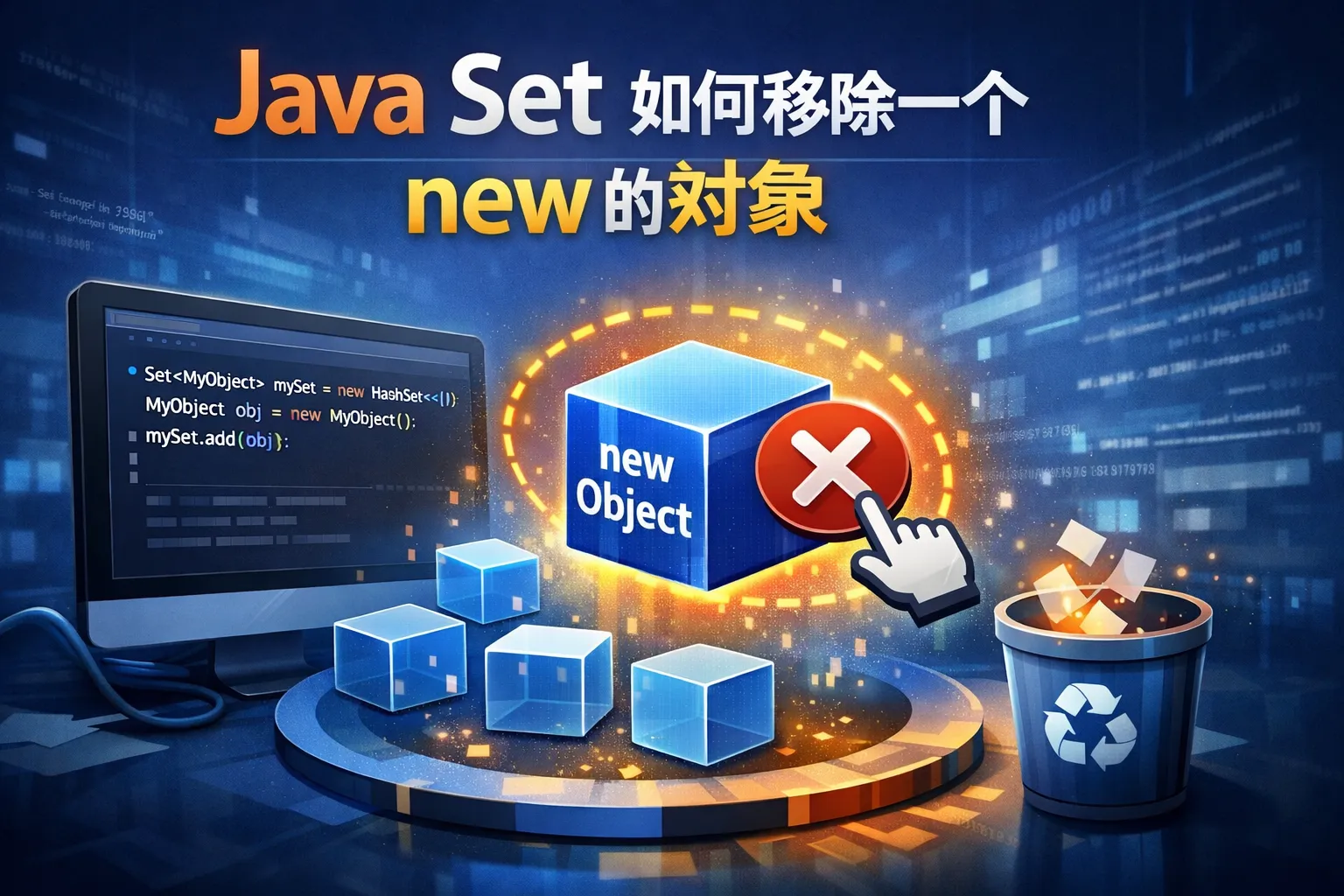 java set 如何移除一个new的对象