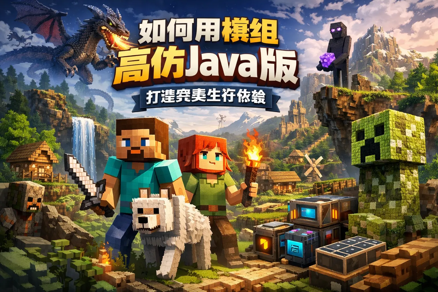 如何用模组高仿Java版