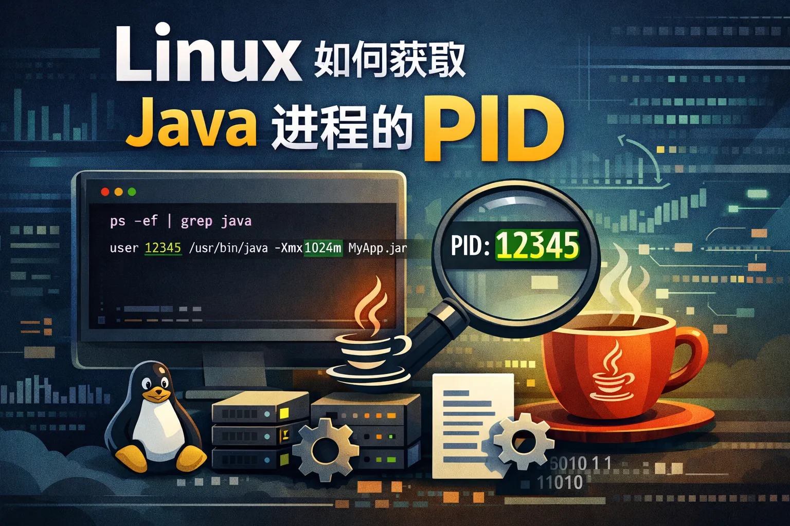 linux如何获取java进程的pid
