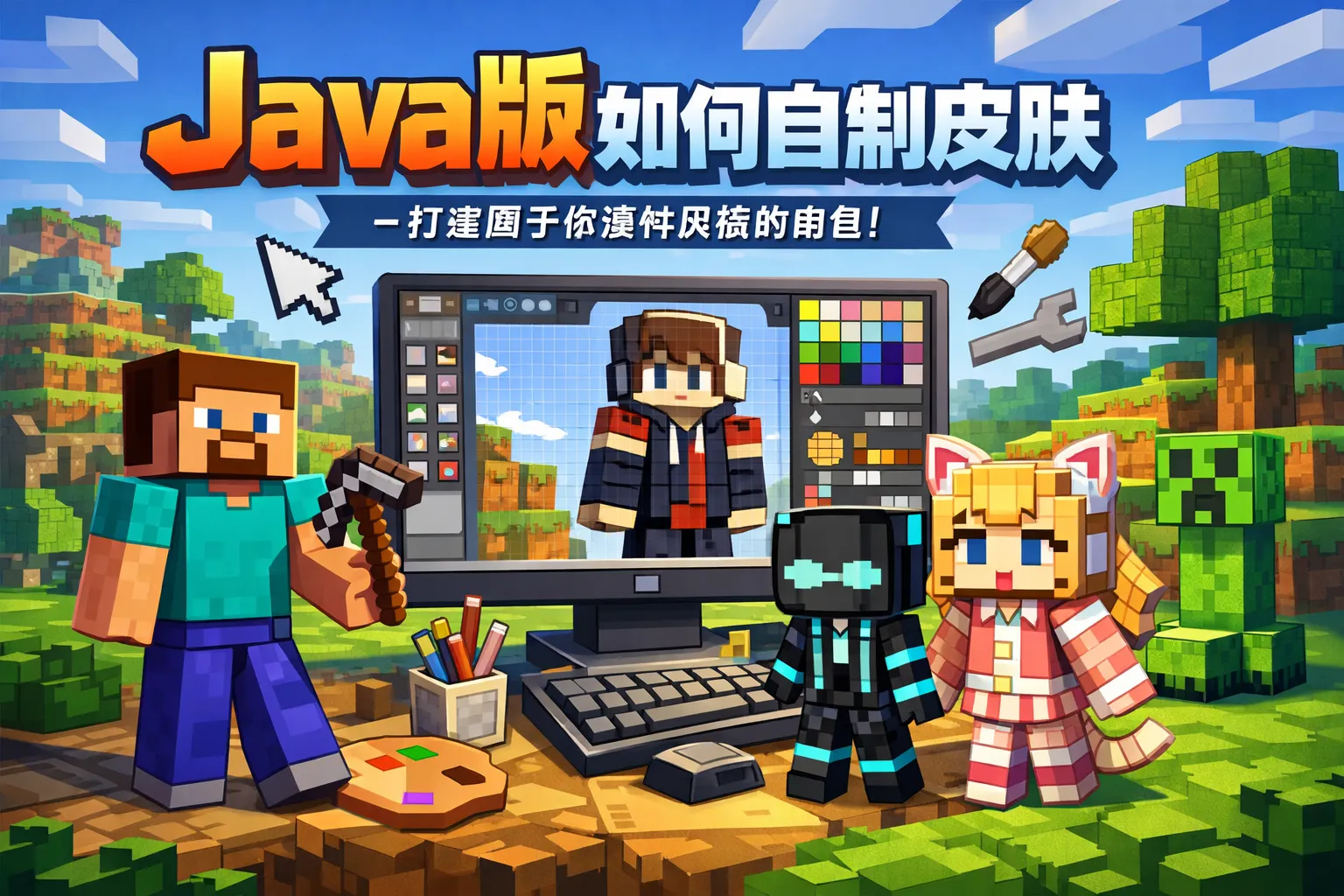 java版如何自制皮肤