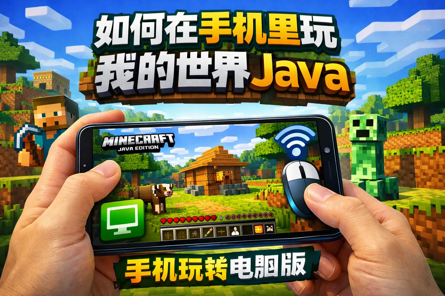 如何在手机里玩我的世界java