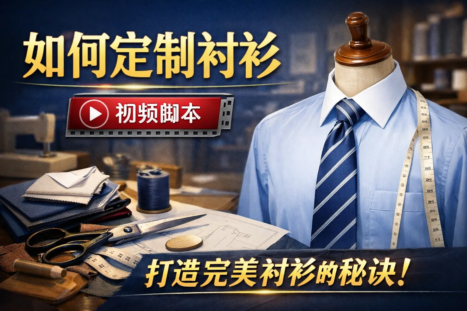 如何定制衬衫视频脚本