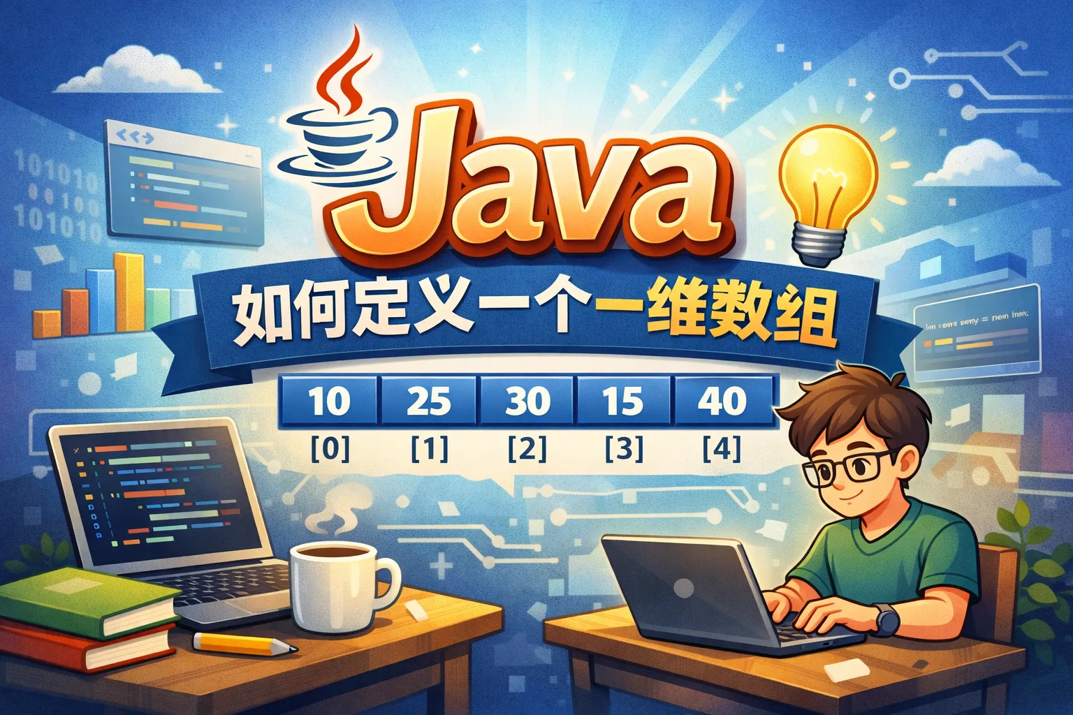 java如何定义一个一维数组