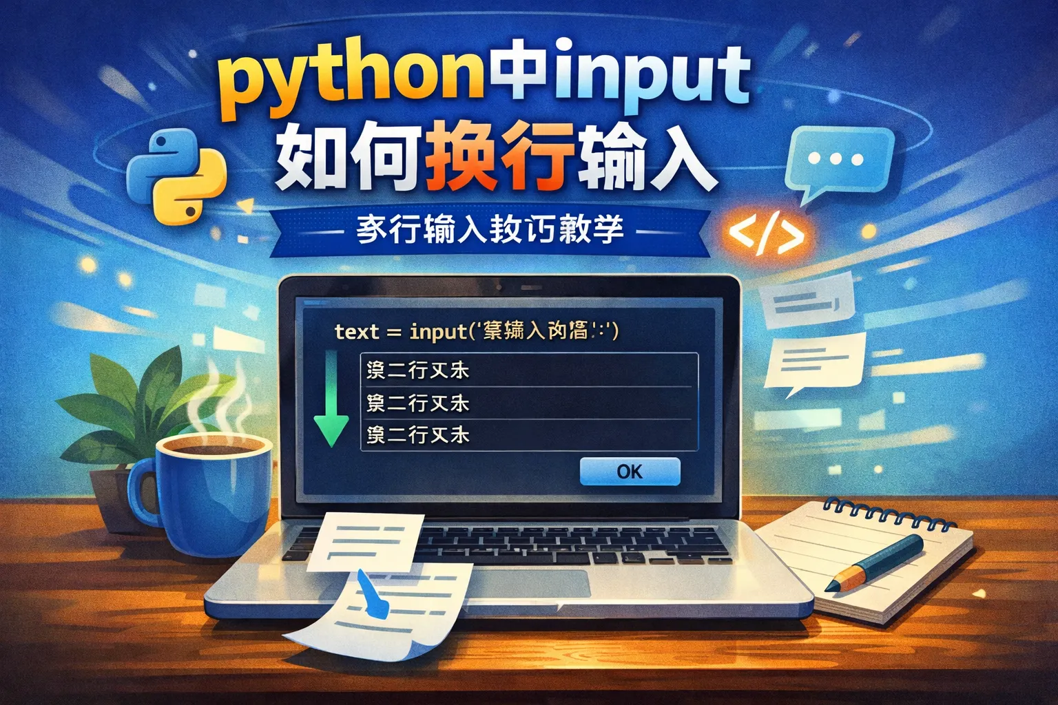 python中input如何换行输入
