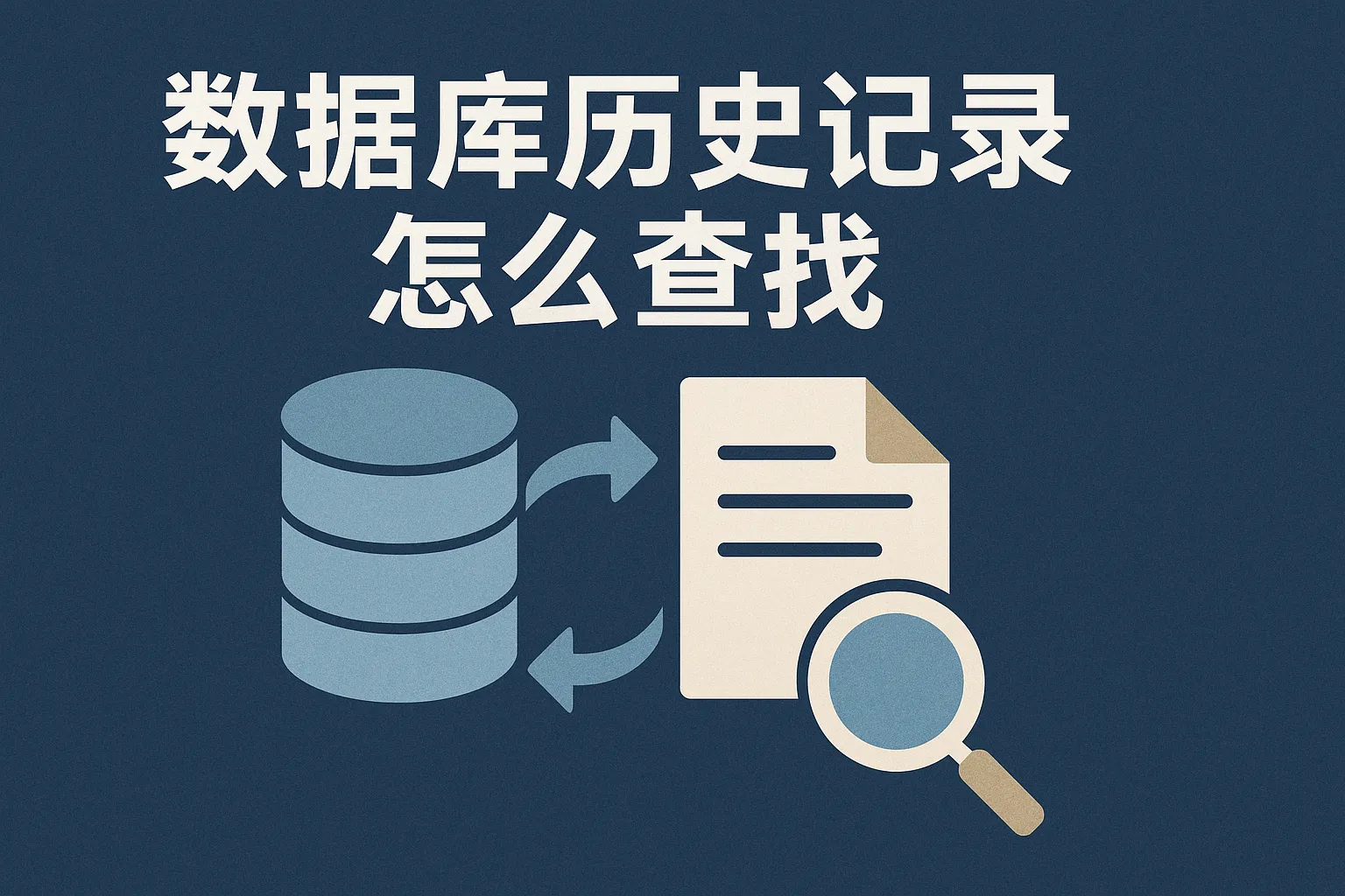 数据库历史记录怎么查找
