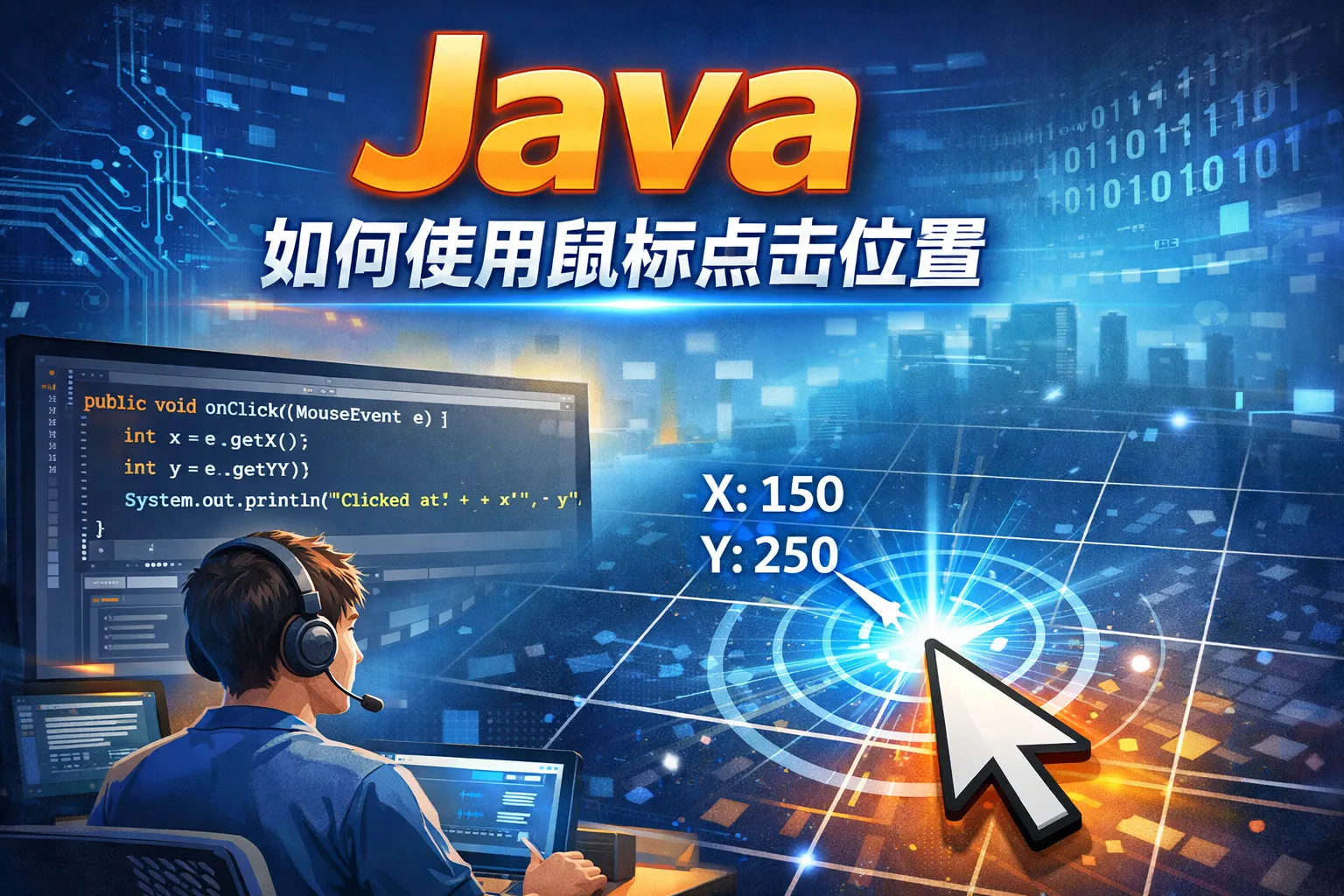 java如何使用鼠标点击位置