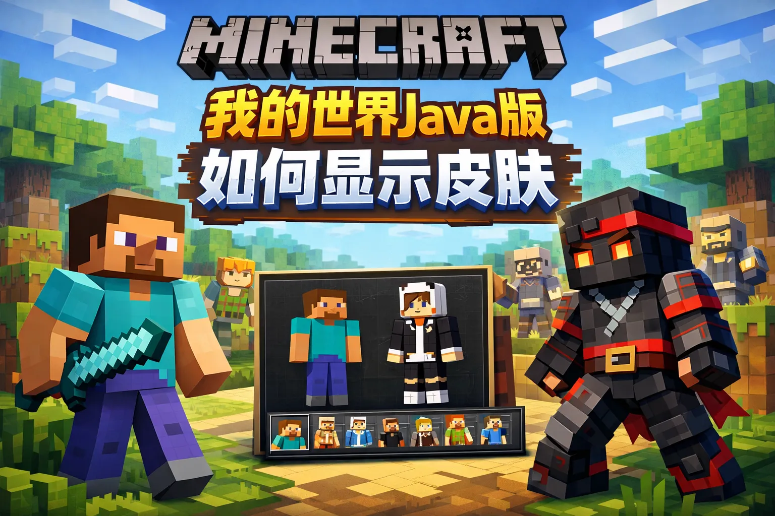 我的世界java版如何显示皮肤