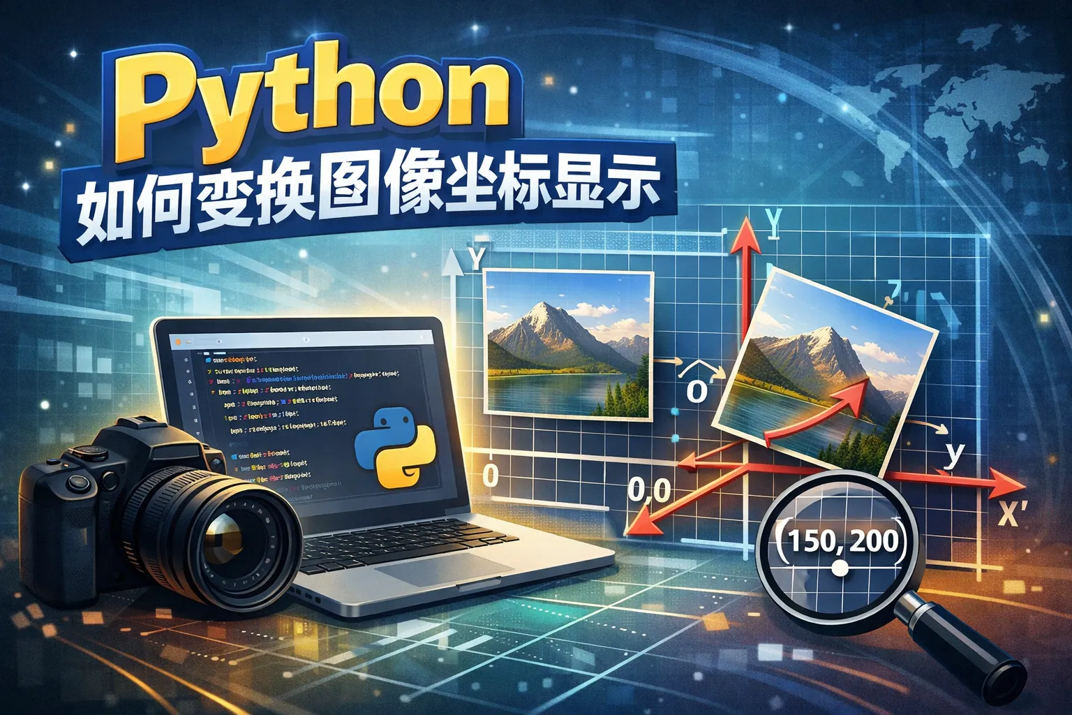 python如何变换图像坐标显示