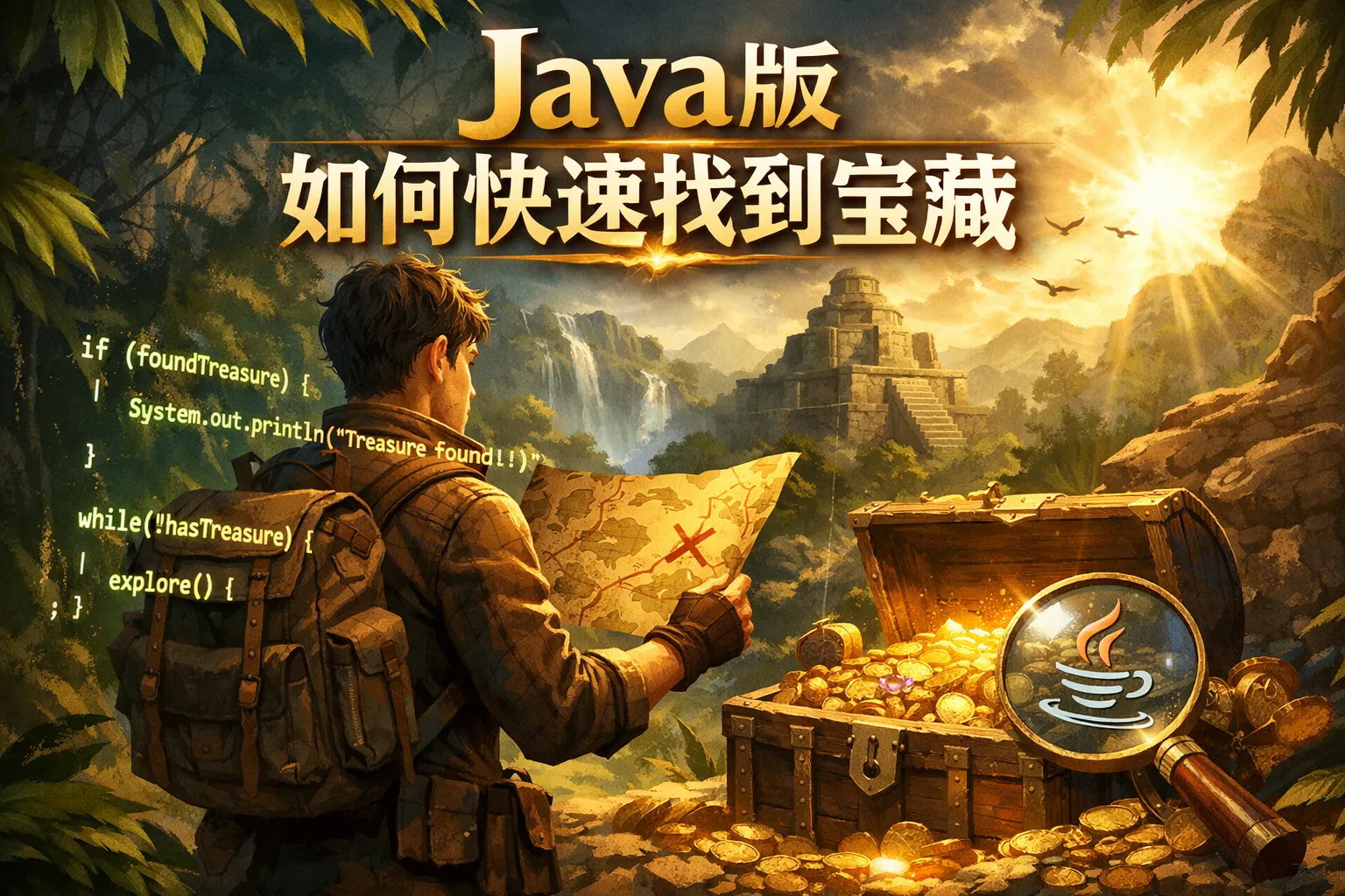 java版如何快速找到宝藏
