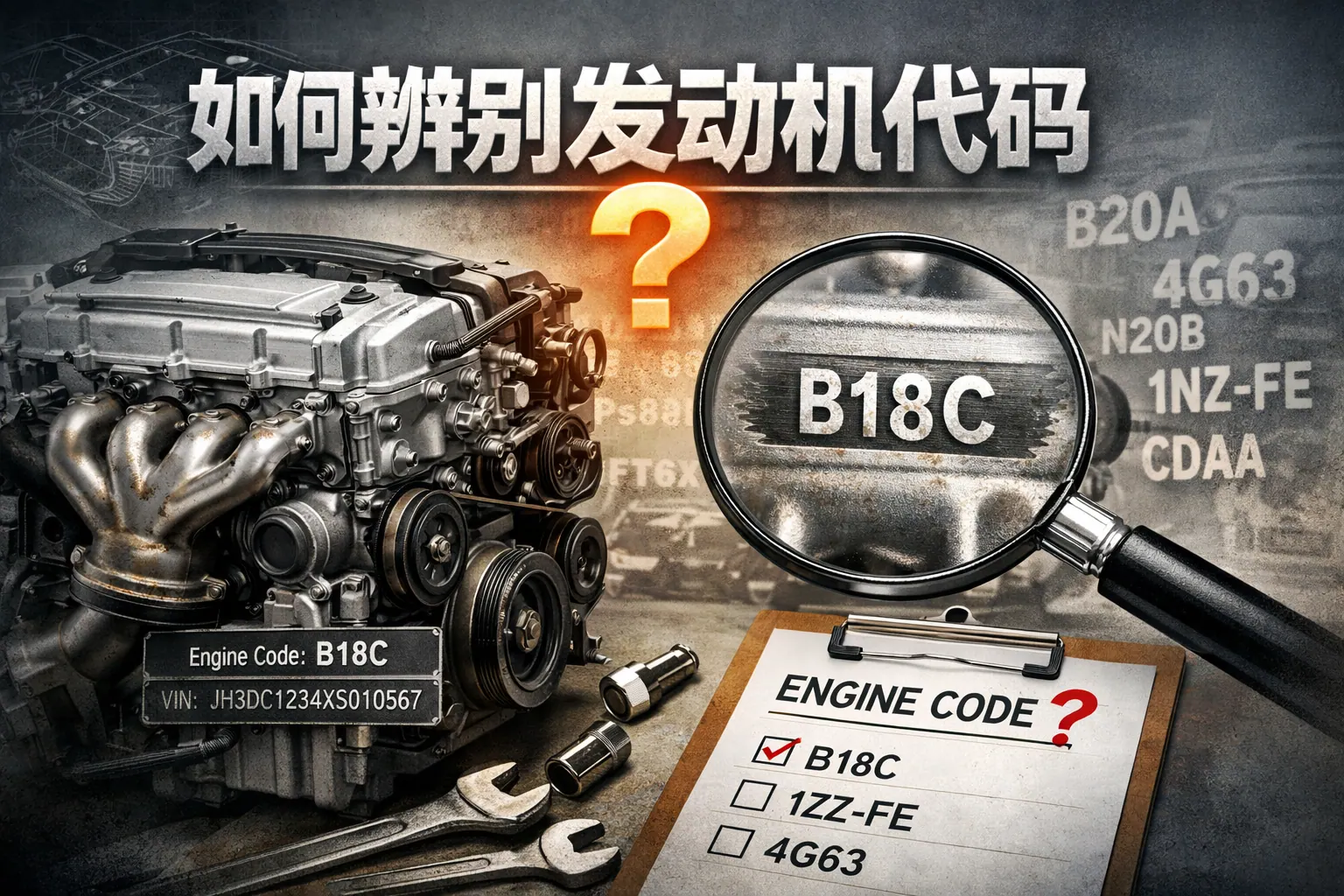 如何辨别发动机代码