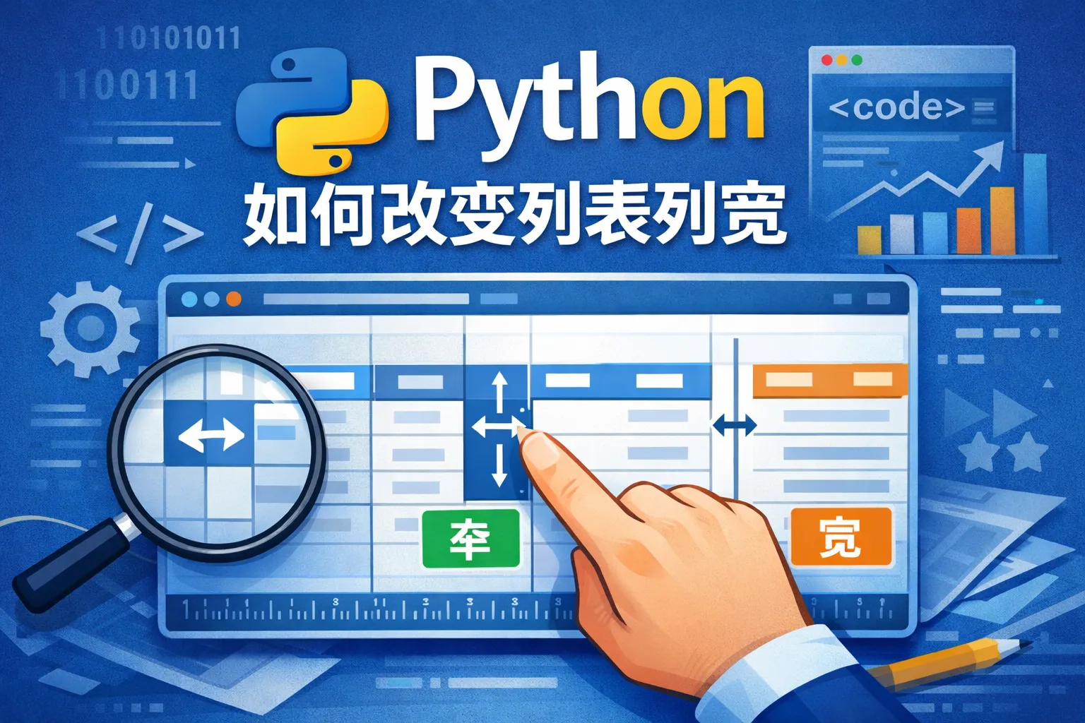 python如何改变列表列宽