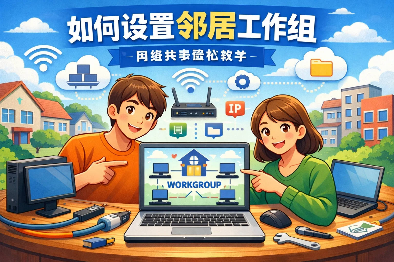 如何设置邻居工作组