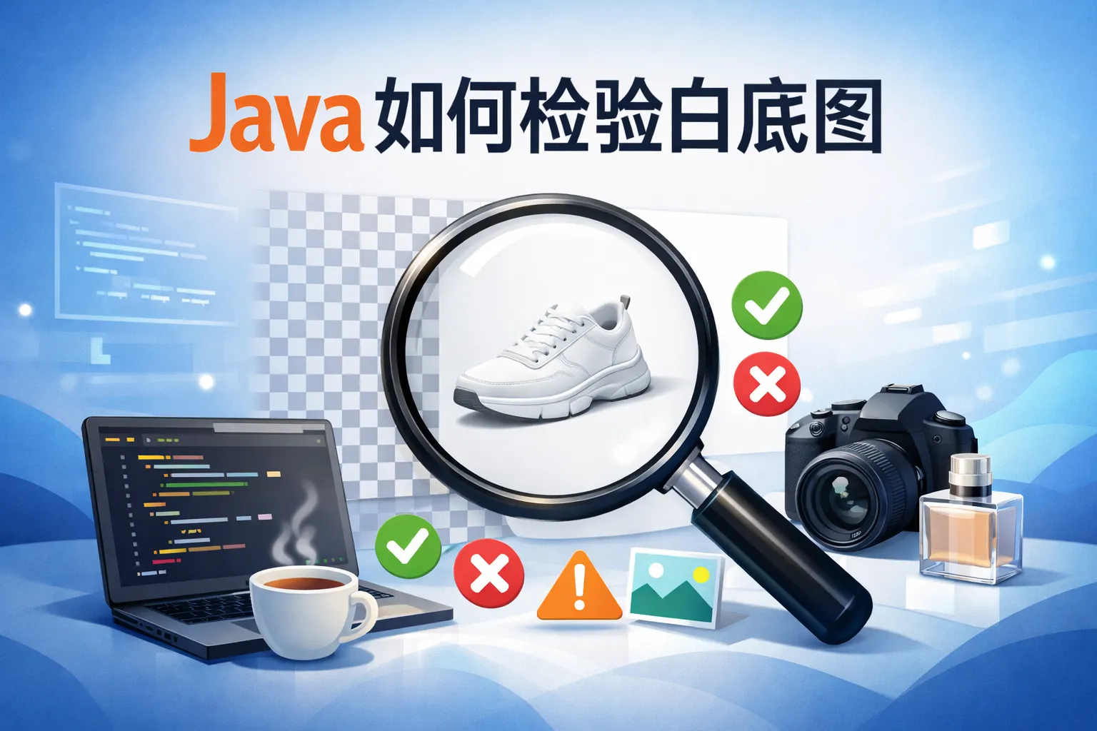 java如何检验白底图