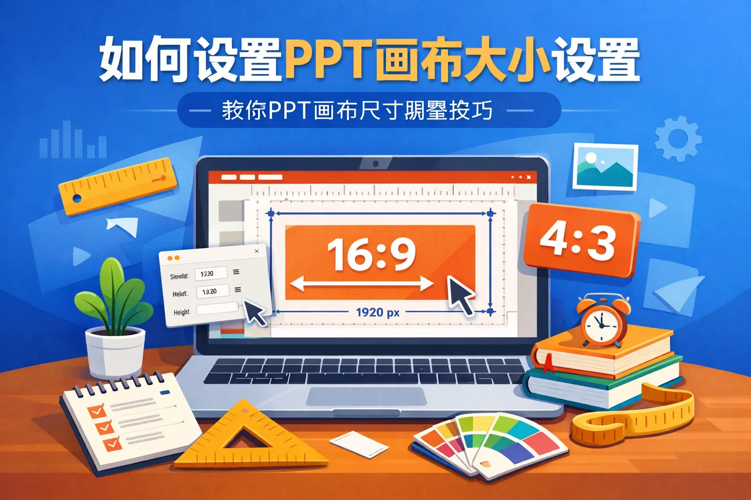 如何设置ppt画布大小设置