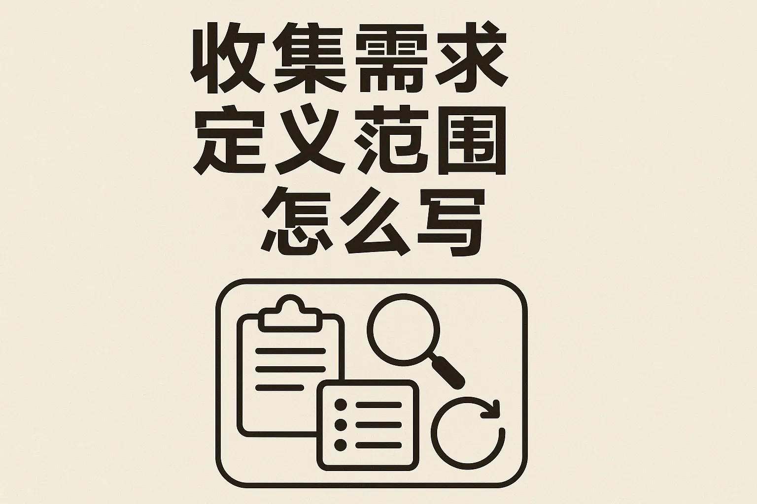 收集需求定义范围怎么写