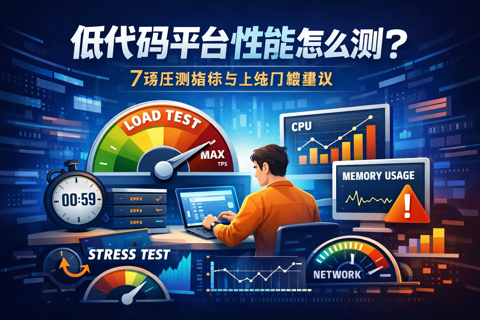 低代码平台性能怎么测?7项压测指标与上线门槛建议