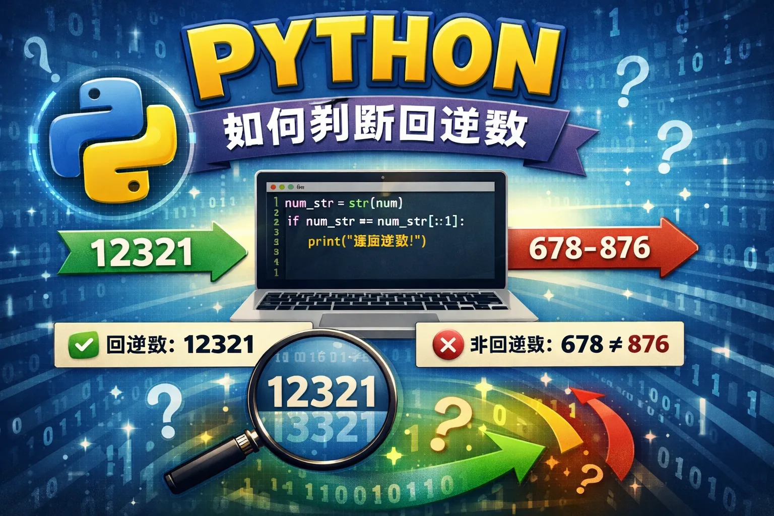 python如何判断回逆数