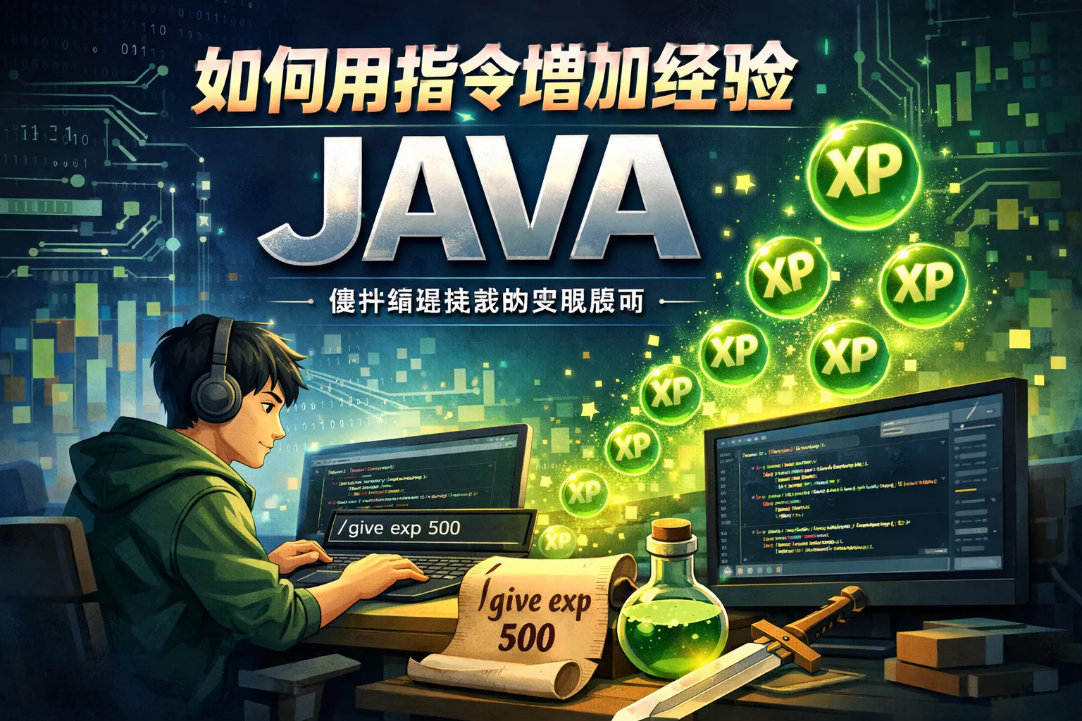 如何用指令增加经验java