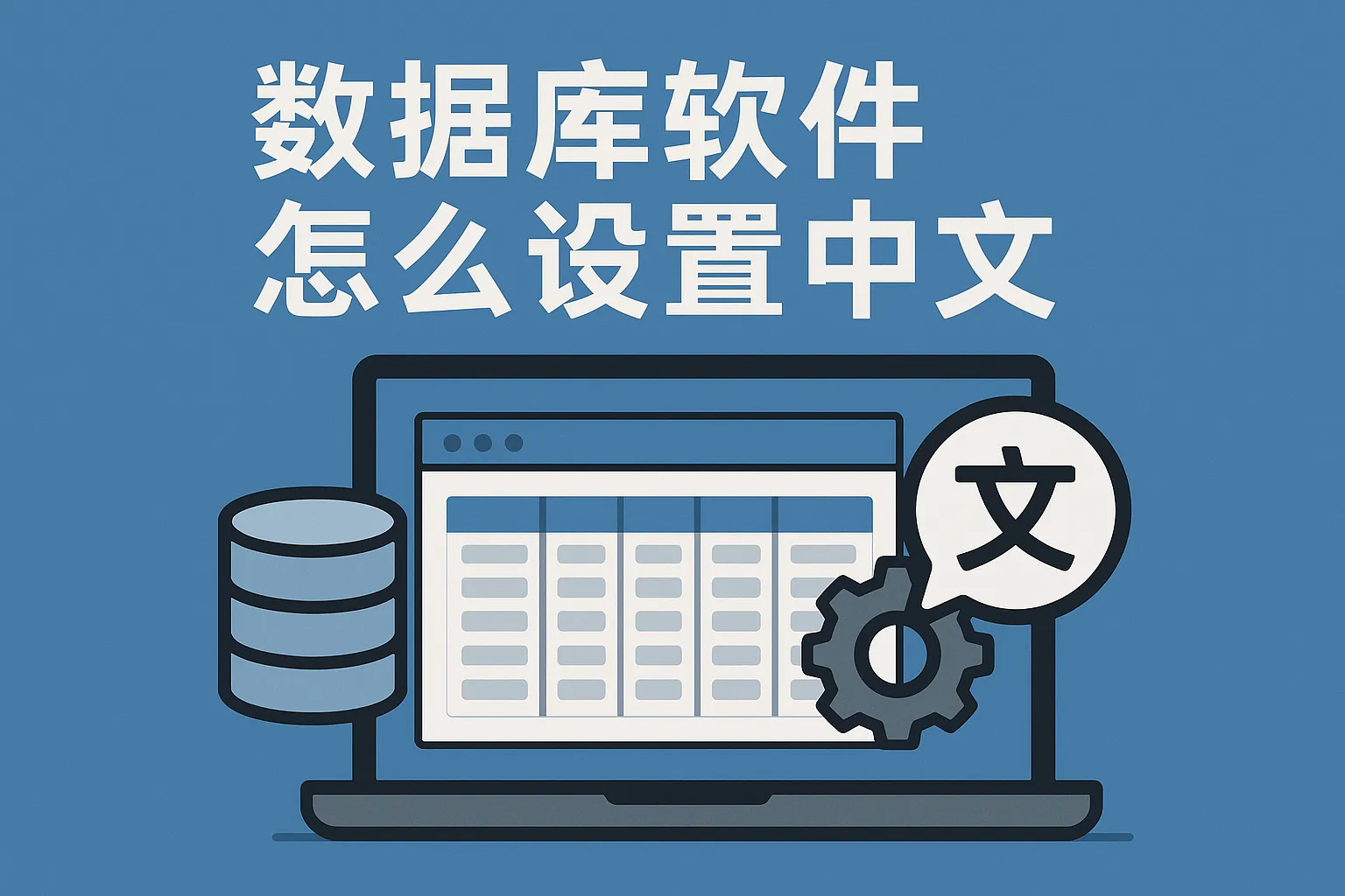 数据库软件怎么设置中文
