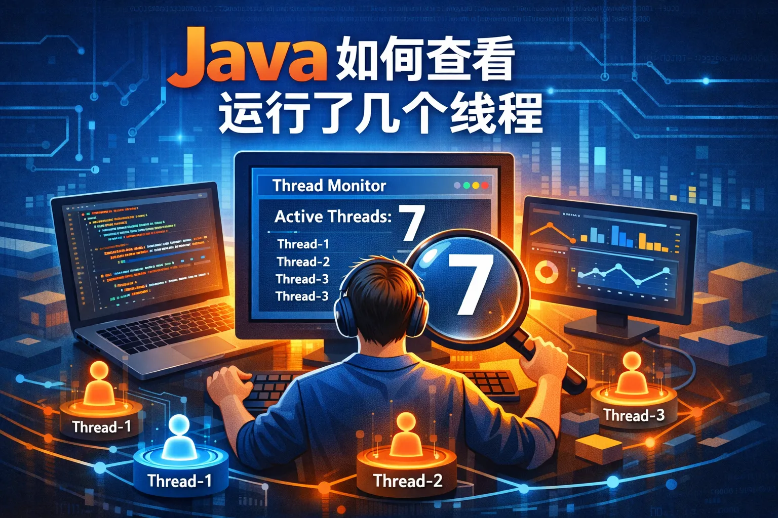 java如何查看运行了几个线程
