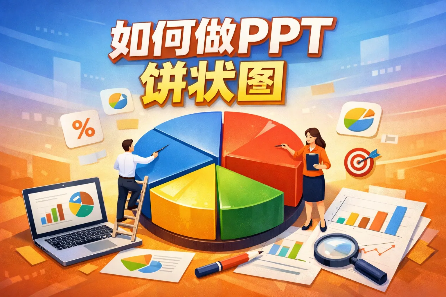 如何做ppt饼状图