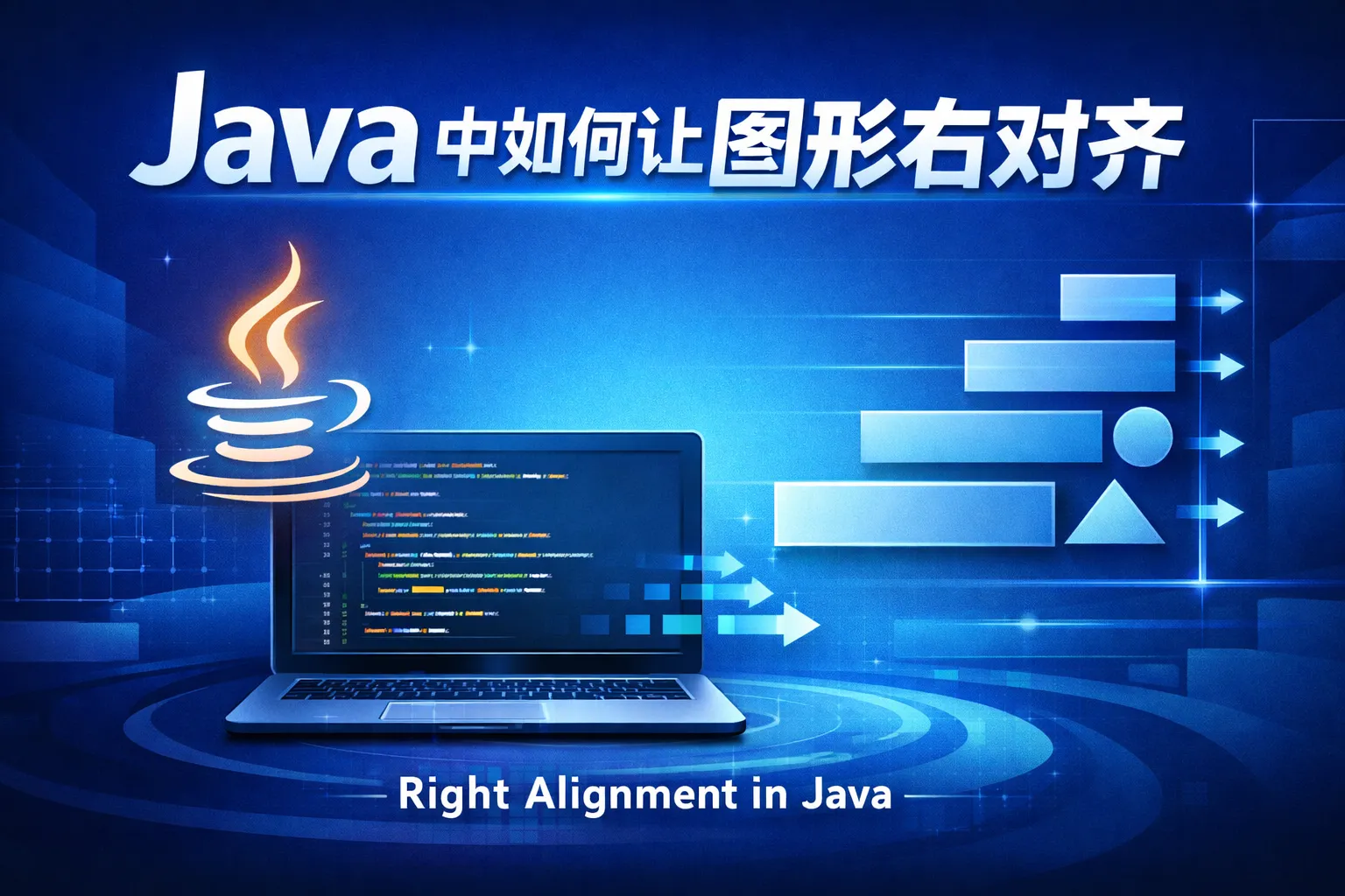 java中如何让图形右对齐