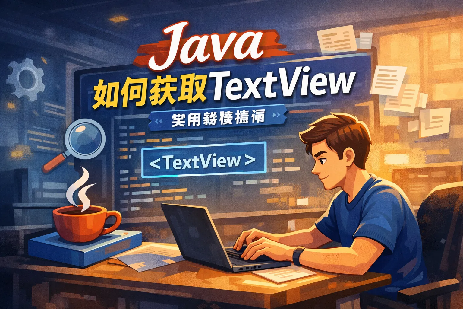 java如何获取textview