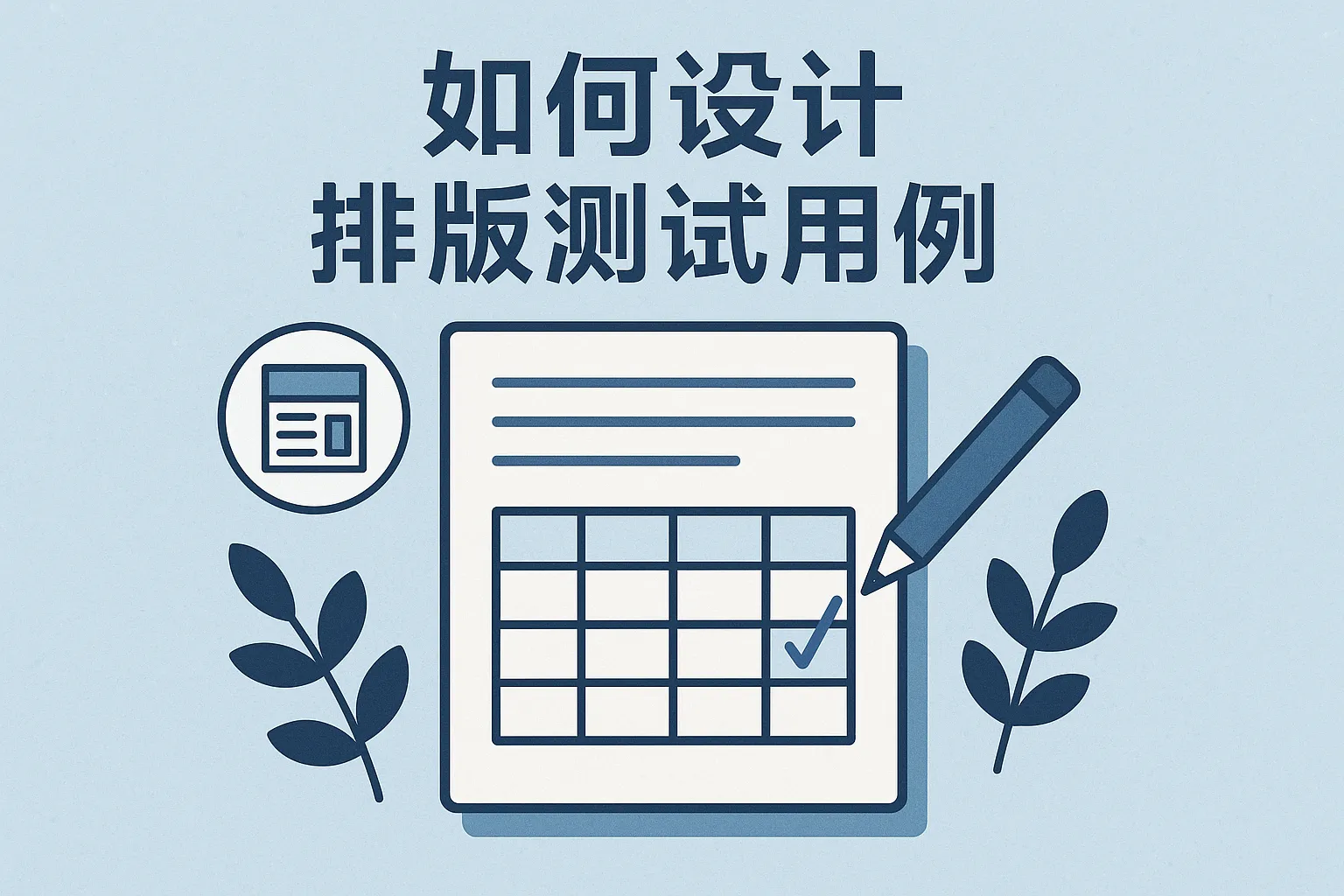 如何设计排版测试用例