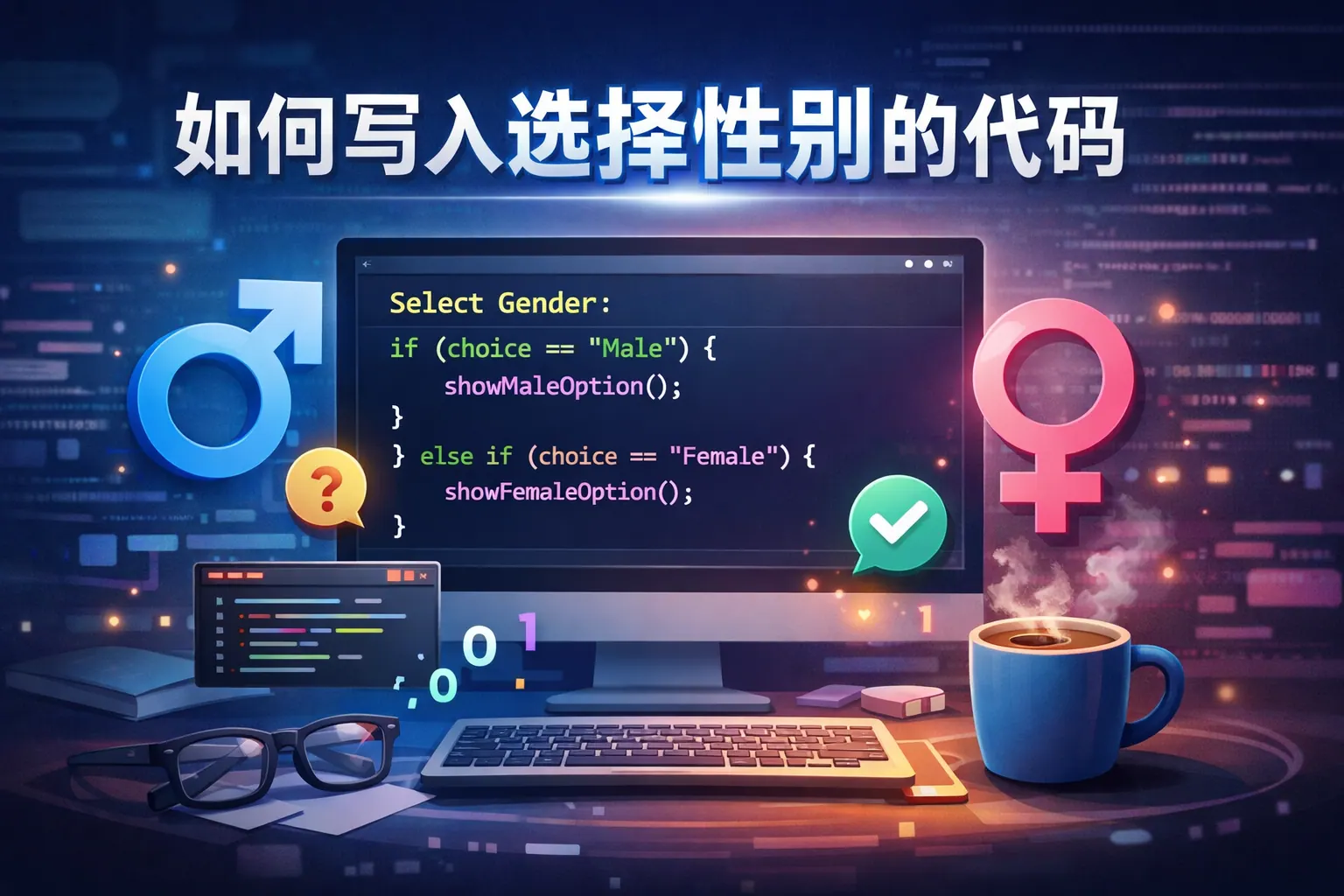 如何写入选择性别的代码