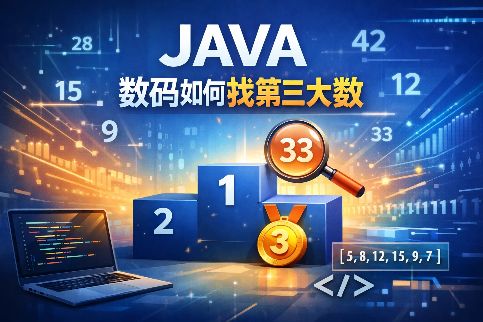 JAVA数组如何找第三大的数