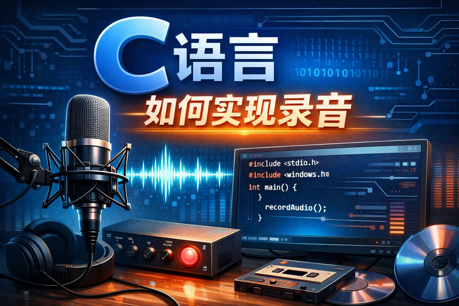 c语言如何实现录音
