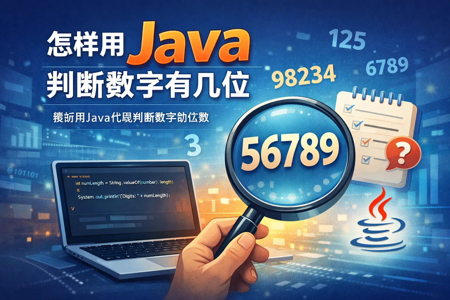 怎样用java判断数字有几位