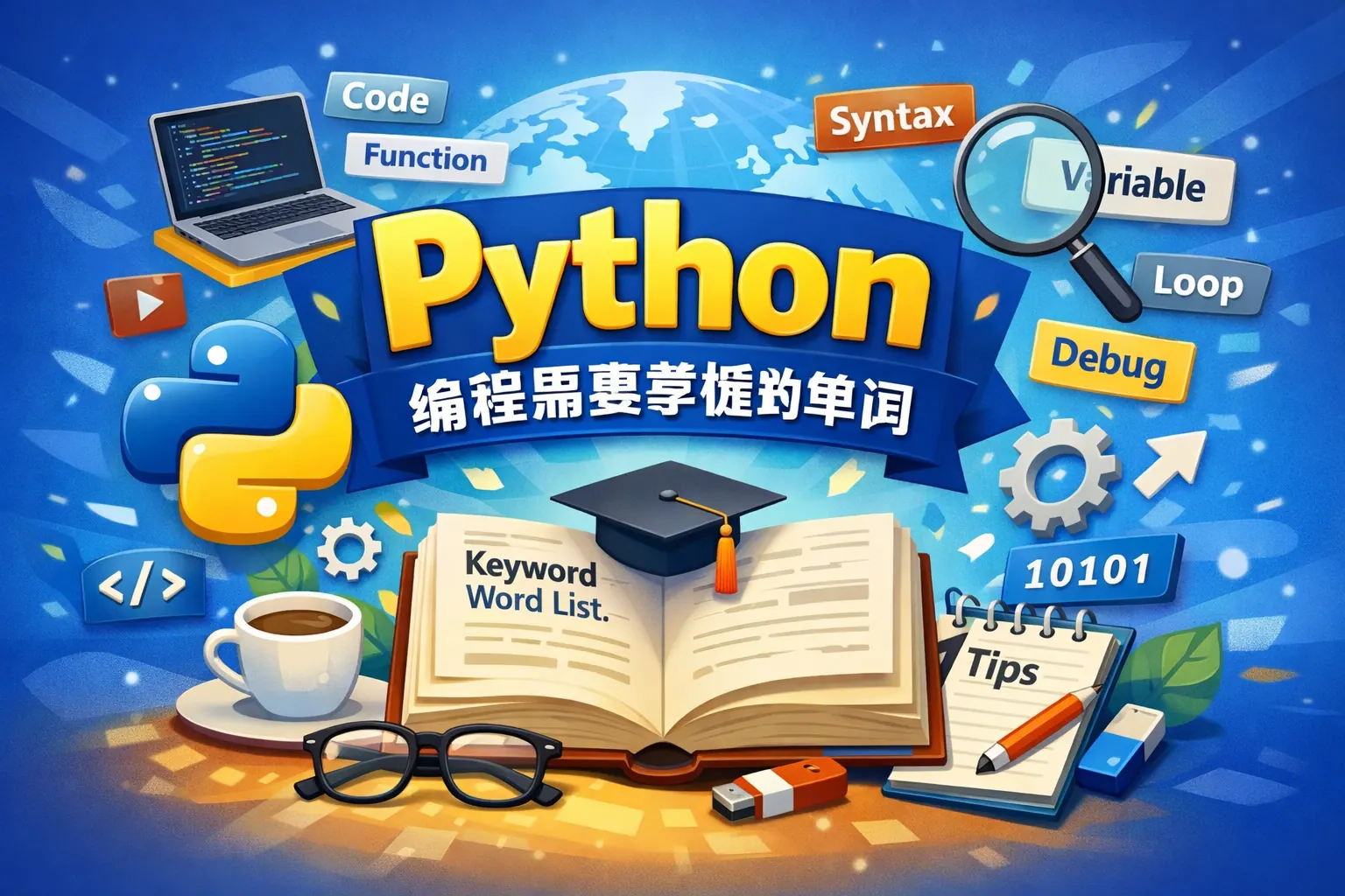 python编程需要掌握的单词
