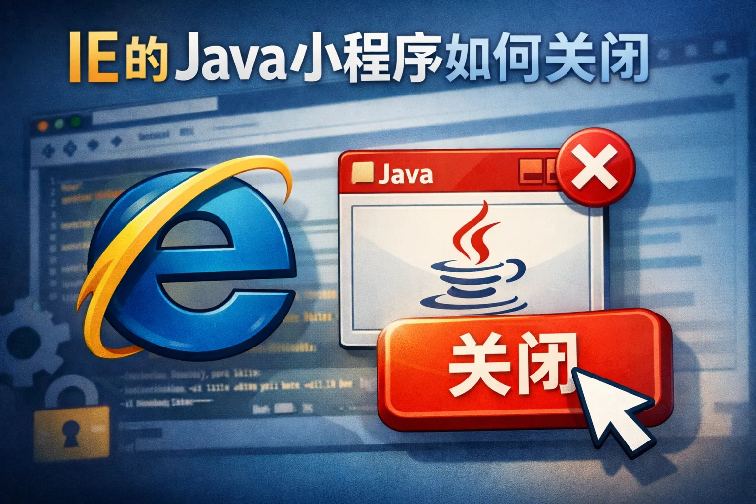 ie的java小程序如何关闭